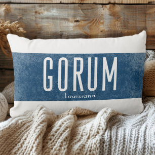 Denim Look Gorum Louisiana State  Lumbar Cushion