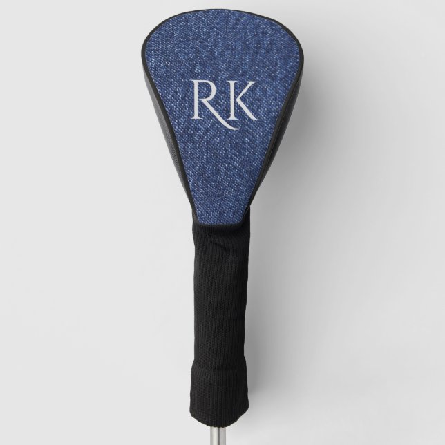 Denim Look Monogram Golf Head Cover (Front)