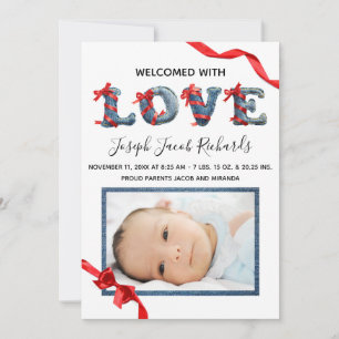 Denim Love - Birth Announcement
