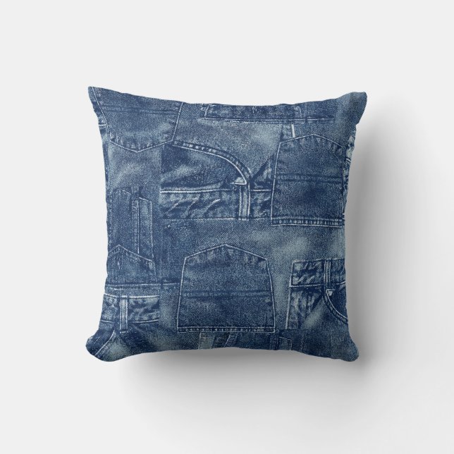 Denim material, cushion (Front)