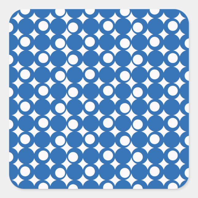 Denim Mod Ball Design @ Emporio Moffa Square Sticker (Front)