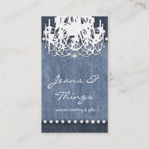 Denim n Diamonds Business Card Chandelier