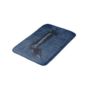 Denim Navy Ribbon Bath Mat