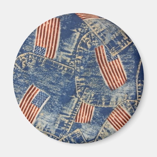 Denim & Old Glory Magnet (Front)