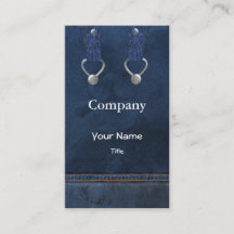 denim overalls Business Cards