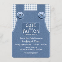 Denim Overalls Cute as a Button Blue