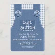 Denim Overalls Cute as a Button Blue