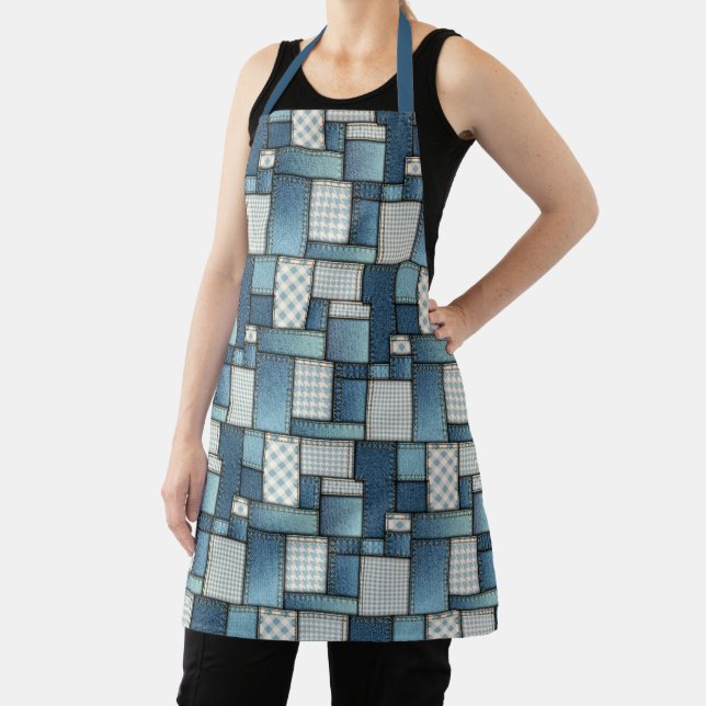 Denim Patchwork  Apron (Insitu)