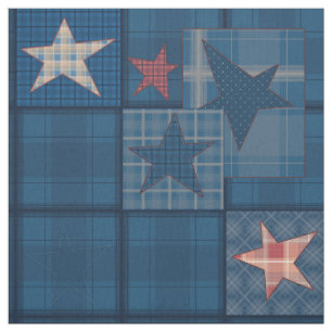Denim patchwork fabric