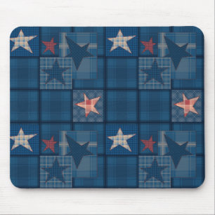 Denim patchwork mouse mat