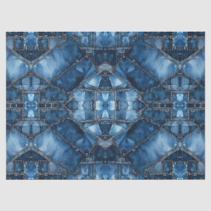 Denim Patchwork Pattern - Ava Tissue Paper