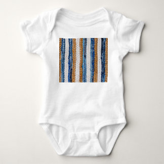 Denim patchwork: recycled jeans rug. baby bodysuit