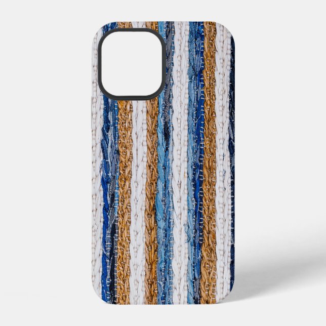 Denim patchwork: recycled jeans rug. iPhone case (Back)
