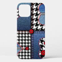 Denim Patchwork: Seamless Fabric Pattern