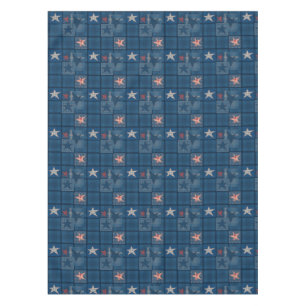 Denim patchwork tablecloth