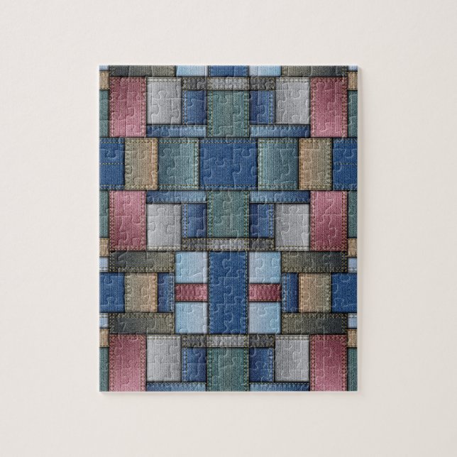 Denim Pattern Jigsaw Puzzle (Vertical)