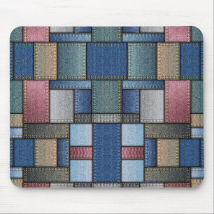 Denim Pattern Mouse Mat