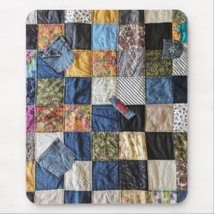 Denim Pocket Quilt Mouse Mat