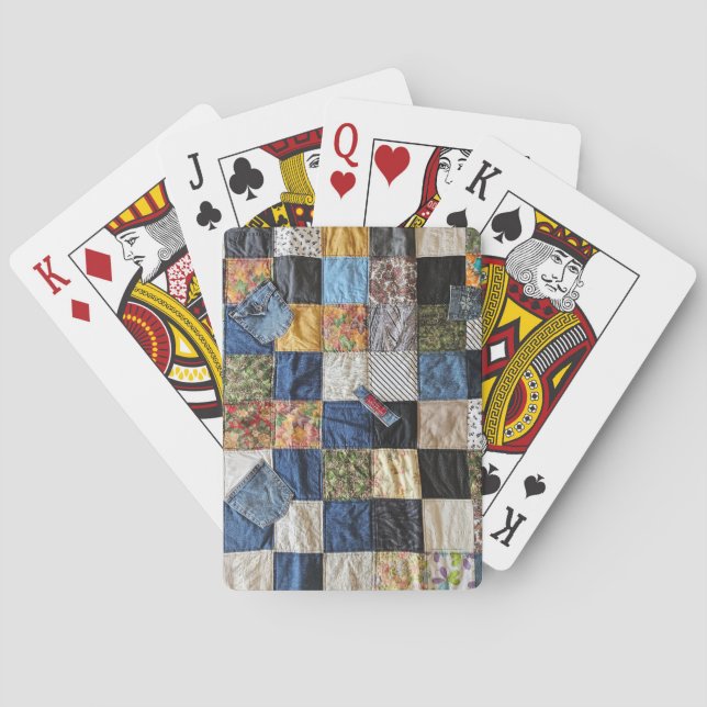 Denim Pocket Quilt Playing Cards (Back)