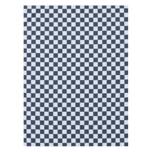 Denim rinse chequerboard pattern tablecloth