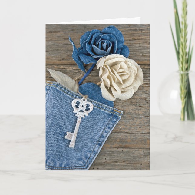 Denim Roses in Pocket Card (Front)