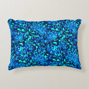Denim seamless pattern. Denim floral background. B Decorative Cushion