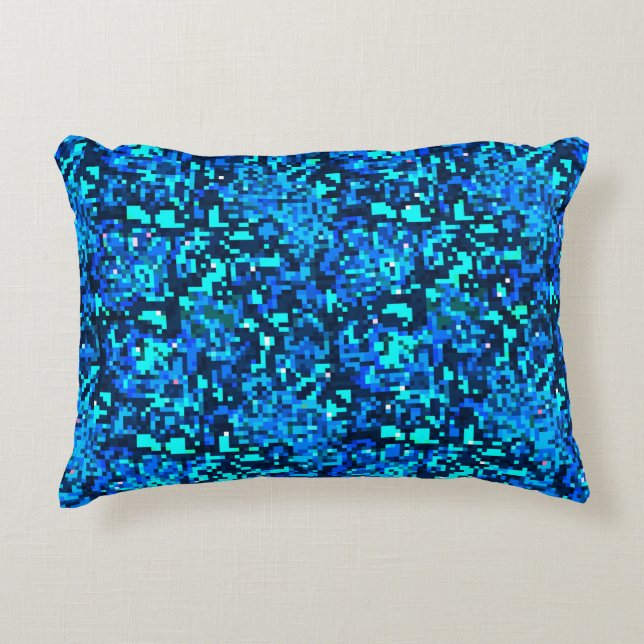 Denim seamless pattern. Denim floral background. B Decorative Cushion (Front)