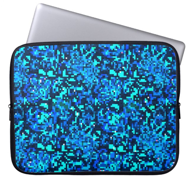 Denim seamless pattern. Denim floral background. B Laptop Sleeve (Front)
