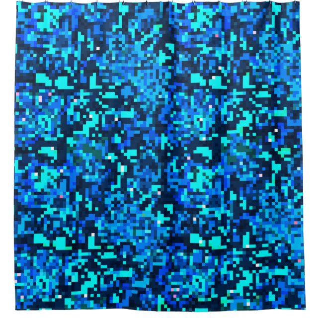 Denim seamless pattern. Denim floral background. B Shower Curtain (Front)