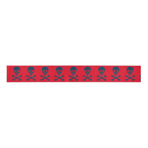 Denim Skull Grosgrain Ribbon