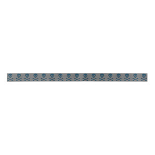 Denim Skull Satin Ribbon