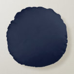 Denim Solid Plain Color Round Cushion<br><div class="desc">Denim
#131e3a

Design Note: For custom requests,  message me at daed.halabi@gmail.com. 😊</div>