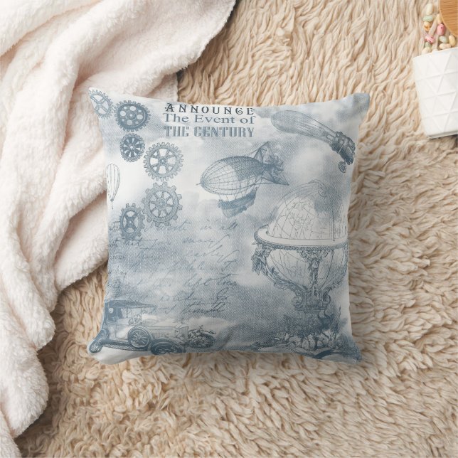 Denim Steampunk Cushion (Blanket)