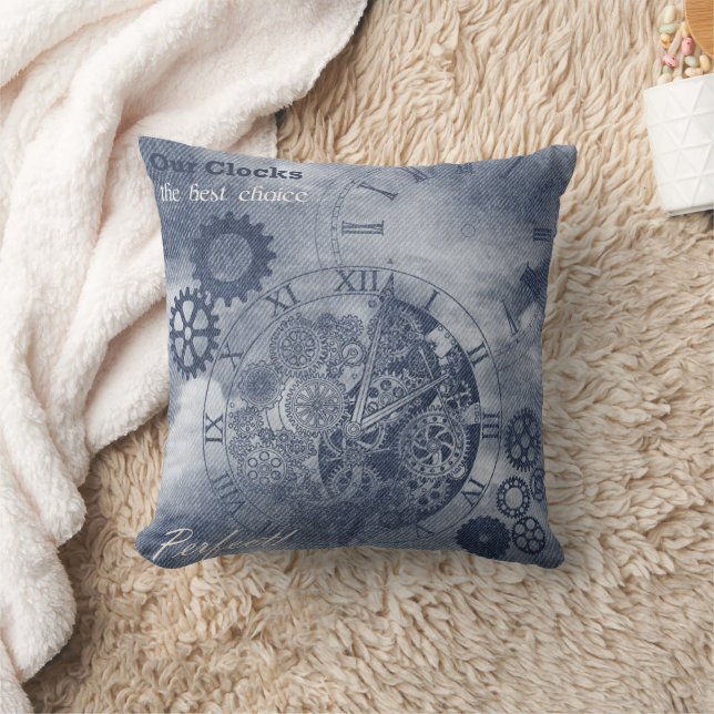 Denim Steampunk Cushion (Blanket)