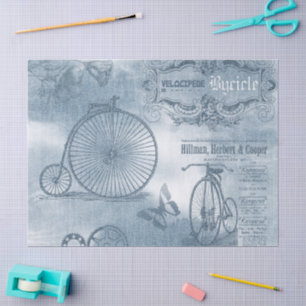Denim Steampunk Tissue Paper