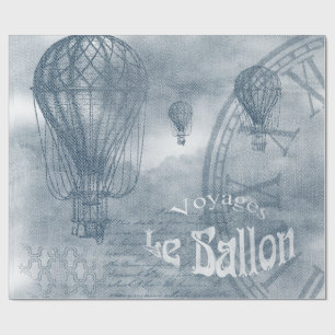 Denim Steampunk Wrapping Paper