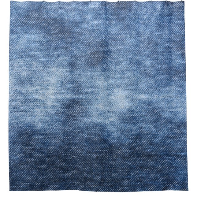 Denim Texture: Worn Fabric Background Shower Curtain (Front)