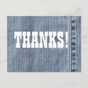Denim Thanks Postcard