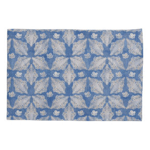 Denim with Lace Repeat Pattern Pillowcase