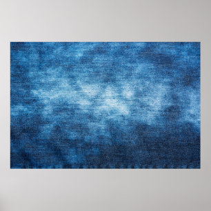 Denim worn fabric texture for background. Jeans Poster