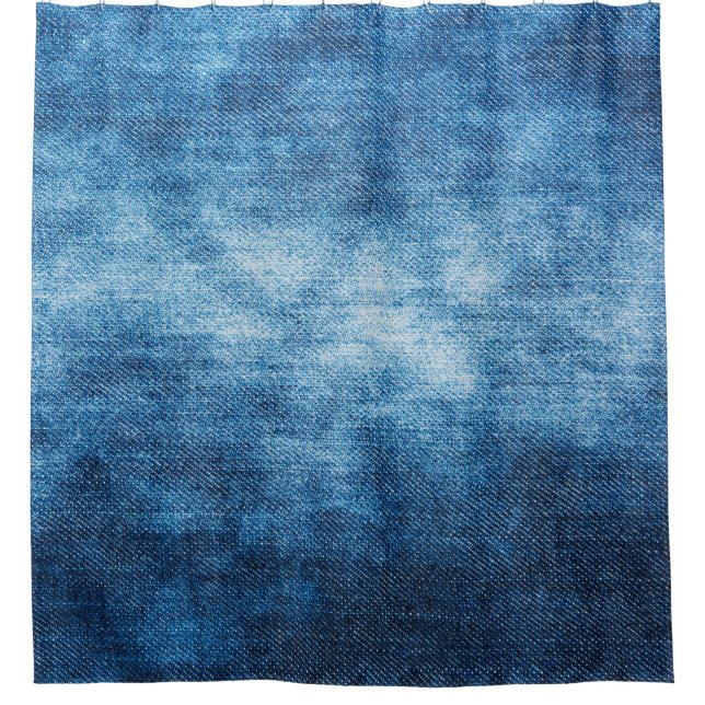 Denim worn fabric texture for background. Jeans Shower Curtain (Front)