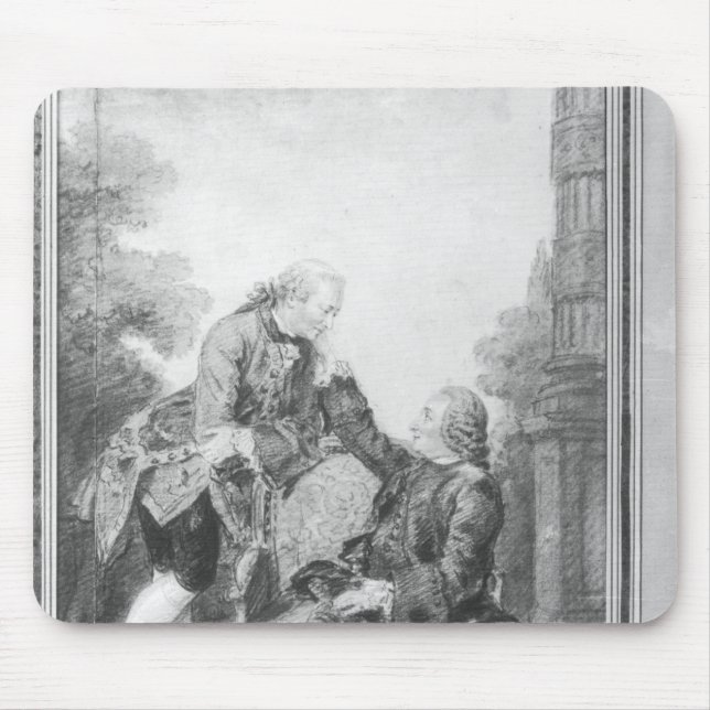 Denis Diderot and Melchior, baron de Grimm Mouse Mat (Front)