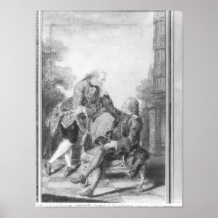 Denis Diderot and Melchior, baron de Grimm Poster