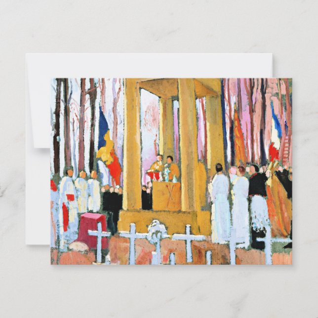 Denis - Mass in Front of Tomb of Ernest Psichari Card (Front)