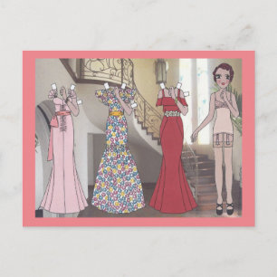 Denise, Art Deco Lady of 1934 Postcard