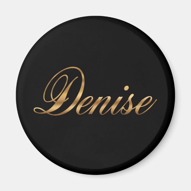 Denise gold Design Lettering Magnet (Front)