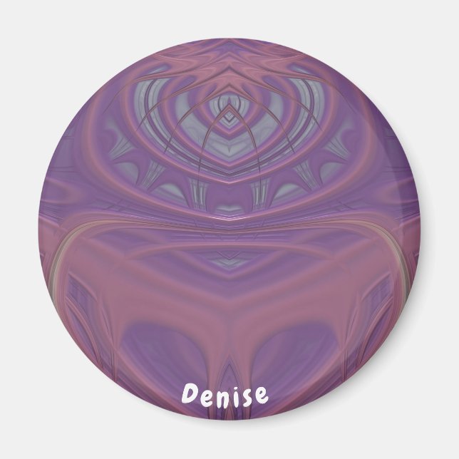 DENISE ~ Lavender Gray and Pink Fractal Design  Magnet (Front)
