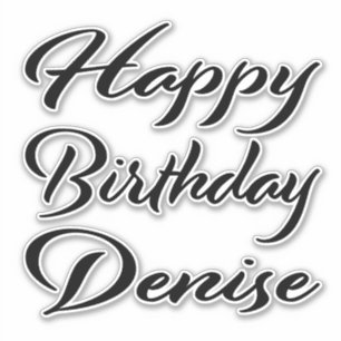 Denise Name First Name black Sticker Birthday