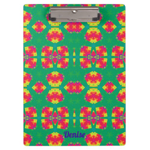 DENISE ~ Pink, Red, Yellow and Green design  Clipboard