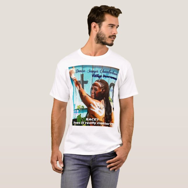 DENISE SAWYER CHAMBERLAIN T-SHIRT(BLUE FENCE) T-Shirt (Front Full)